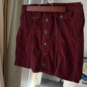 Mossimo Supply Co. Red Corduroy Skirt
